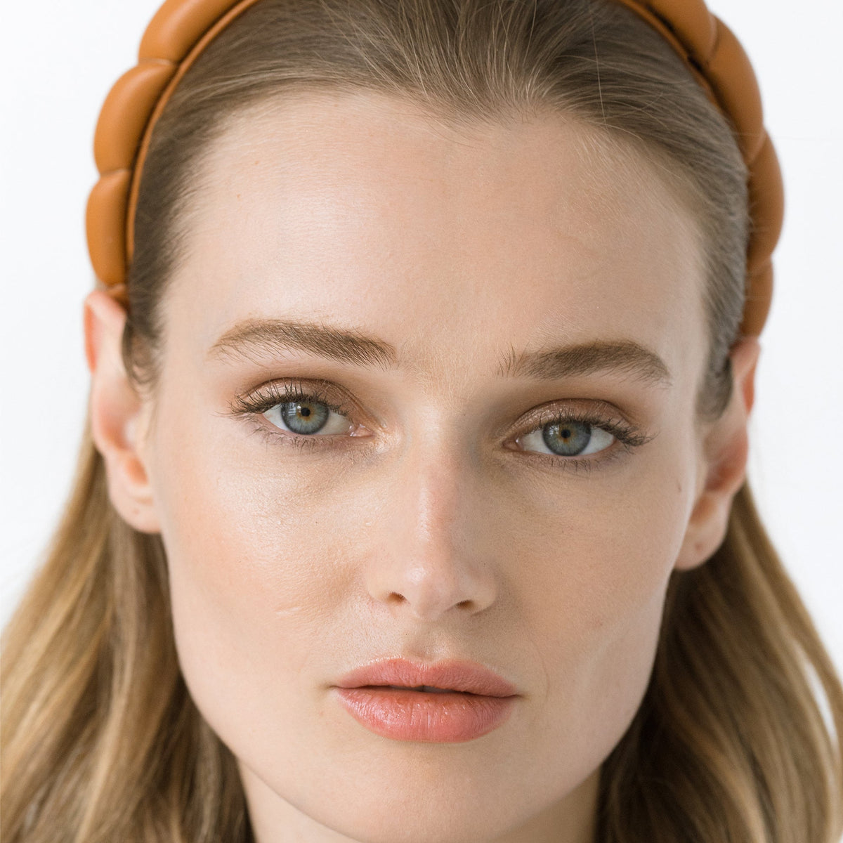 Hadley Quilted Leather Headband -- Saddle – Jennifer Behr LLC