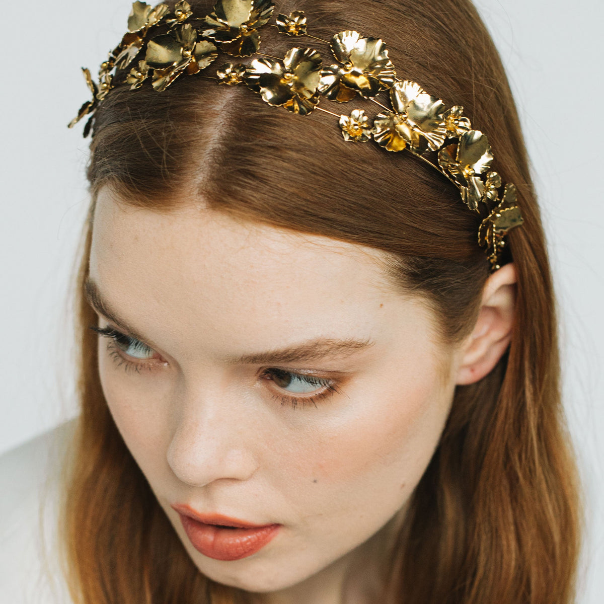 Jennifer Behr Gold Embellished Headband Parker Headband -- Cream Gold – Jennifer Behr LLC main image 3