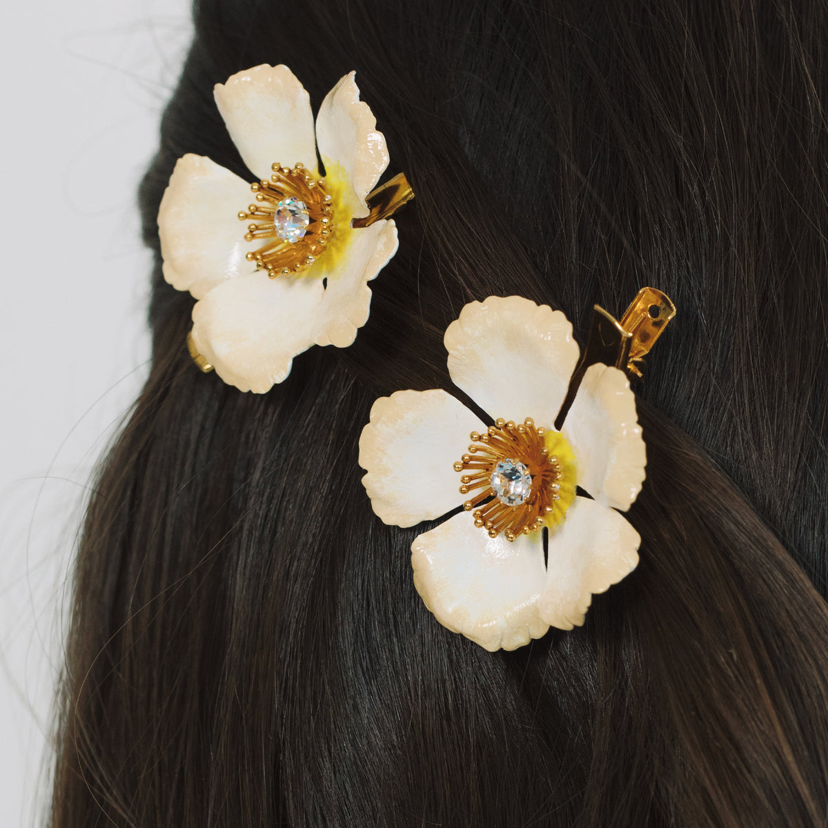 Jennifer Behr Gold Floral Hairpiece Priscilla Tiara -- Champagne – Jennifer Behr LLC main image 2