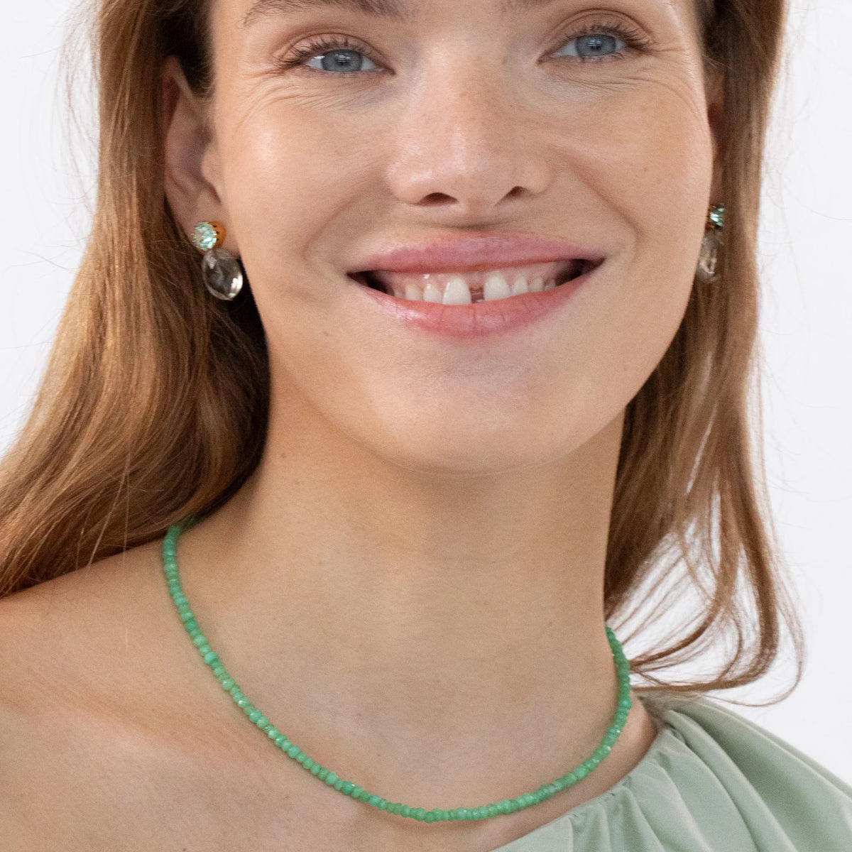 Ersa Necklace -- Chrysoprase – Jennifer Behr LLC