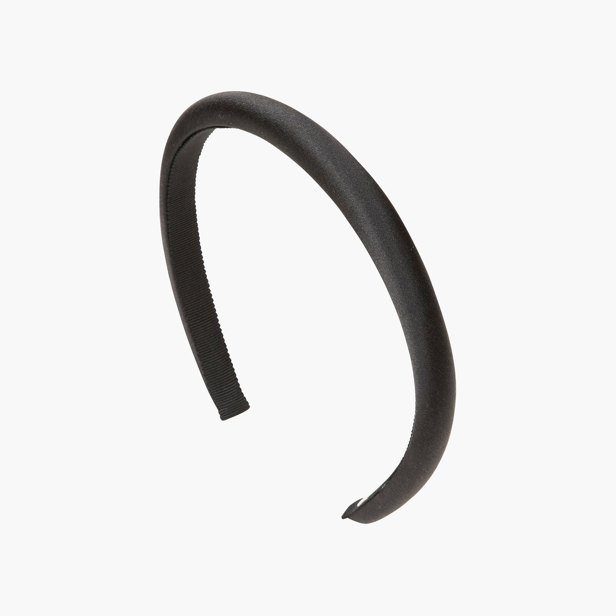 Jennifer Behr Attica made in New York silk grosgrain headband in sage green Tiana Headband -- Black – Jennifer Behr LLC main image 2