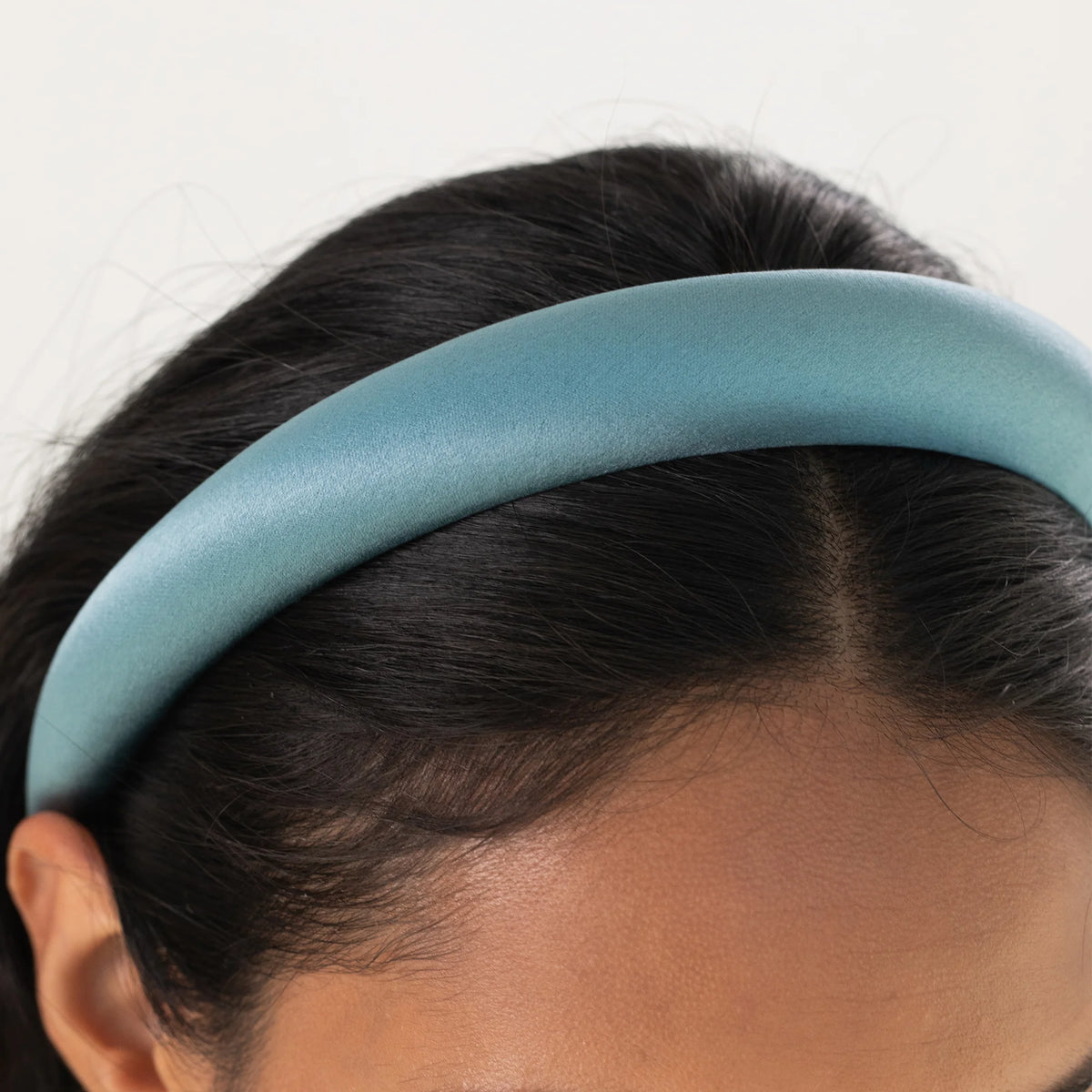 Tori Headband in Satin -- Storm – Jennifer Behr LLC