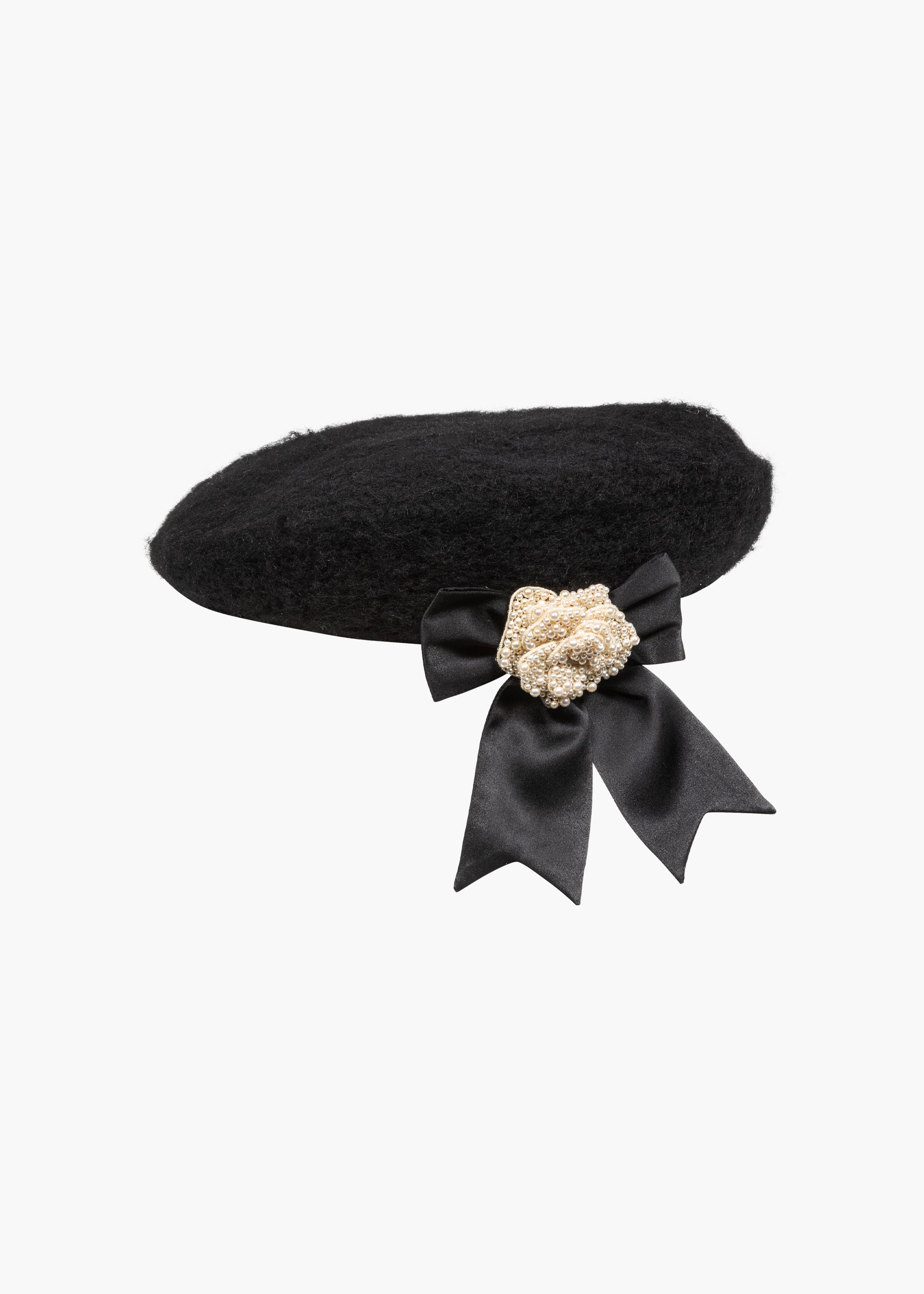 Muriel Bow Beret -- Pearl – Jennifer Behr LLC