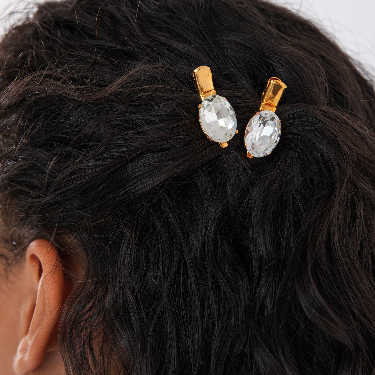 Kara Hair Clips -- Crystal Antique Gold – Jennifer Behr LLC