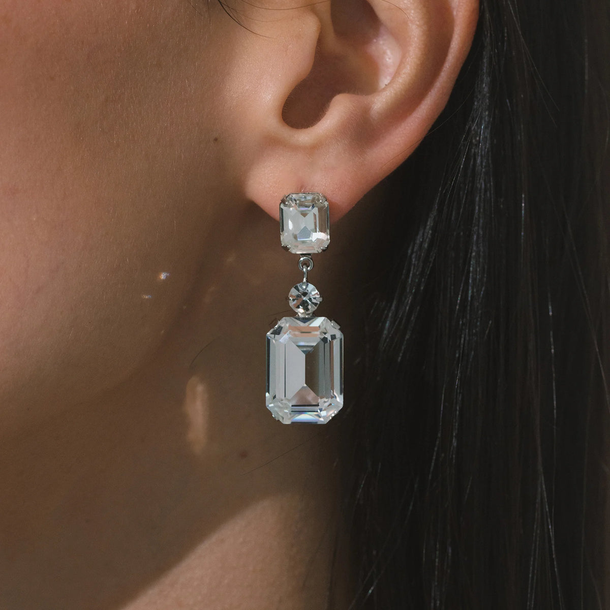 Justine Earrings -- Crystal – Jennifer Behr LLC