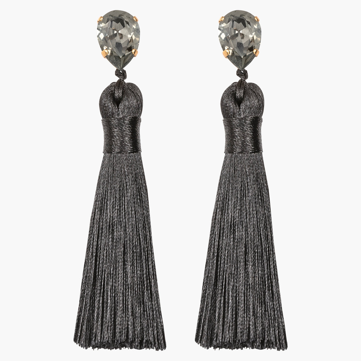 Jennifer Behr Women's Francine Silk Tassel Drop Earrings - Black Jennifer Behr Women's Francine Silk Tassel Drop Earrings - Black