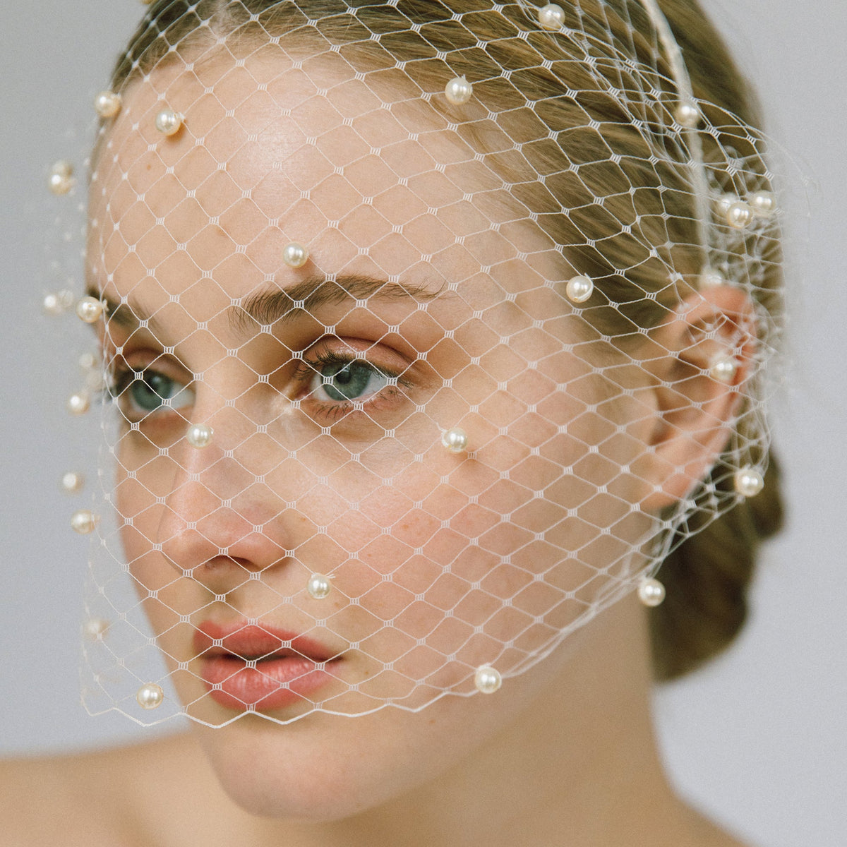 Voilette Headband with Pearls -- Cream – Jennifer Behr LLC display picture 1