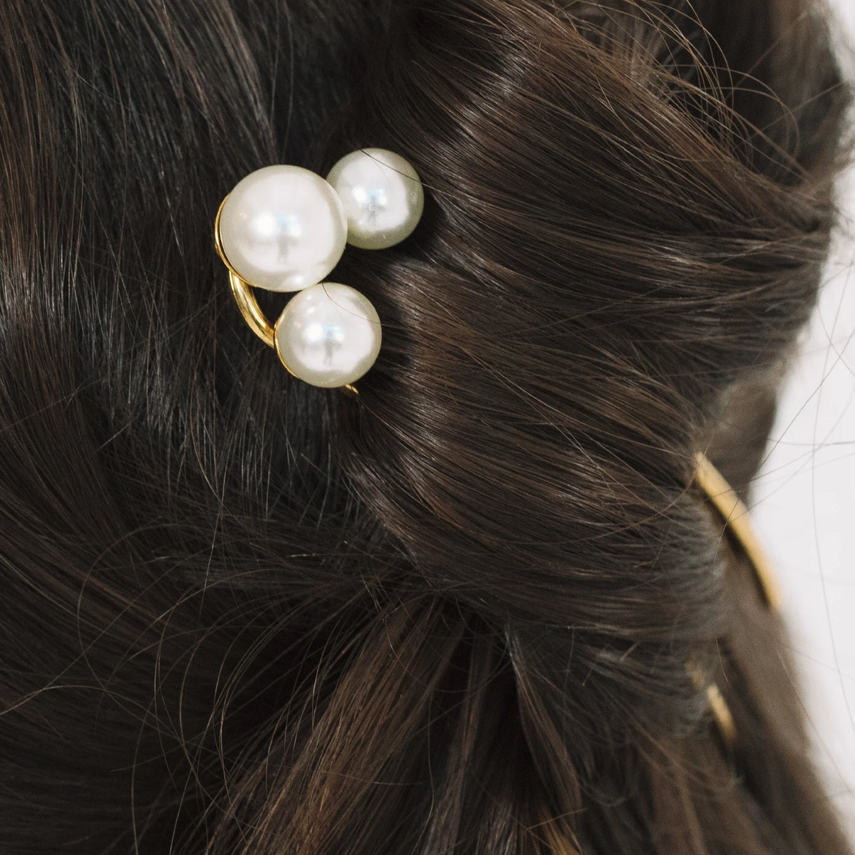 Gretel Hairpin -- Gold Pearl – Jennifer Behr LLC