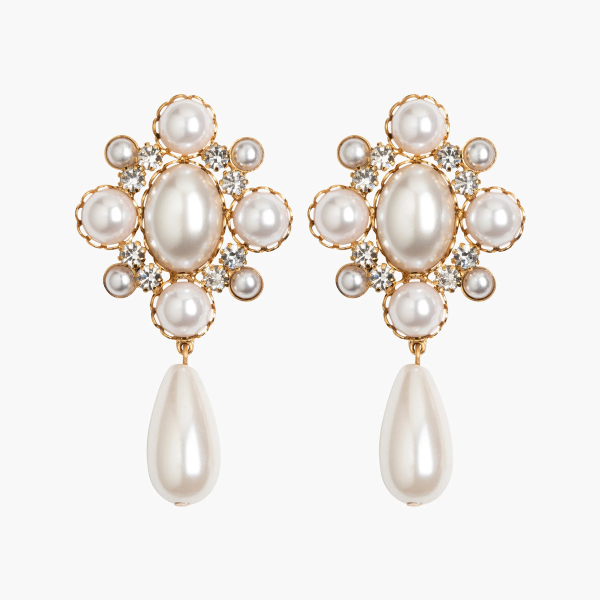 Jubilee Drop Earrings -- Pearl – Jennifer Behr LLC