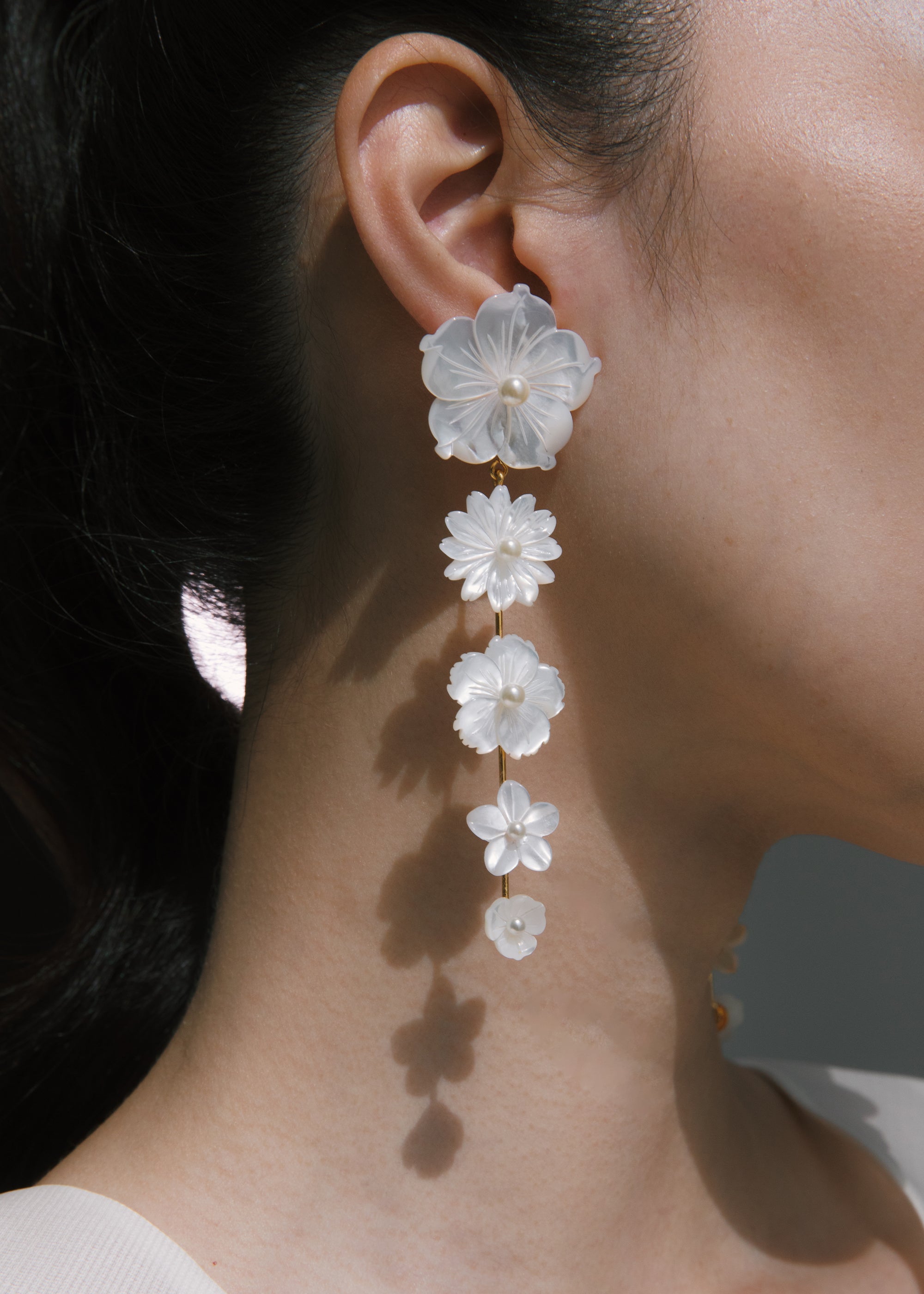 Hyacinth Earrings -- Mother Of Pearl – Jennifer Behr LLC