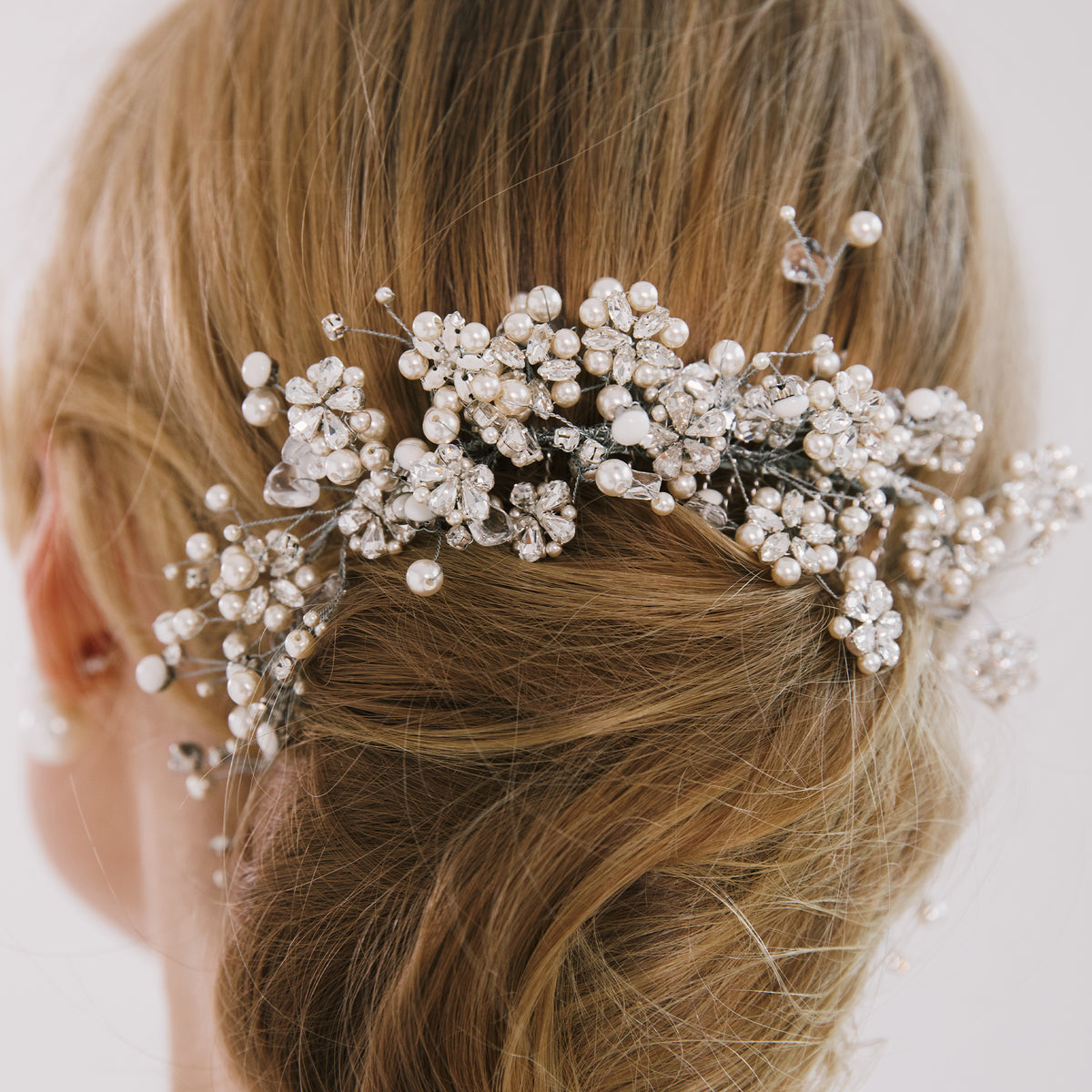 Brides & Hairpins NWT Nicoletta Crystal Comb Nicola Comb -- Crystal Pearl – Jennifer Behr LLC main image 2