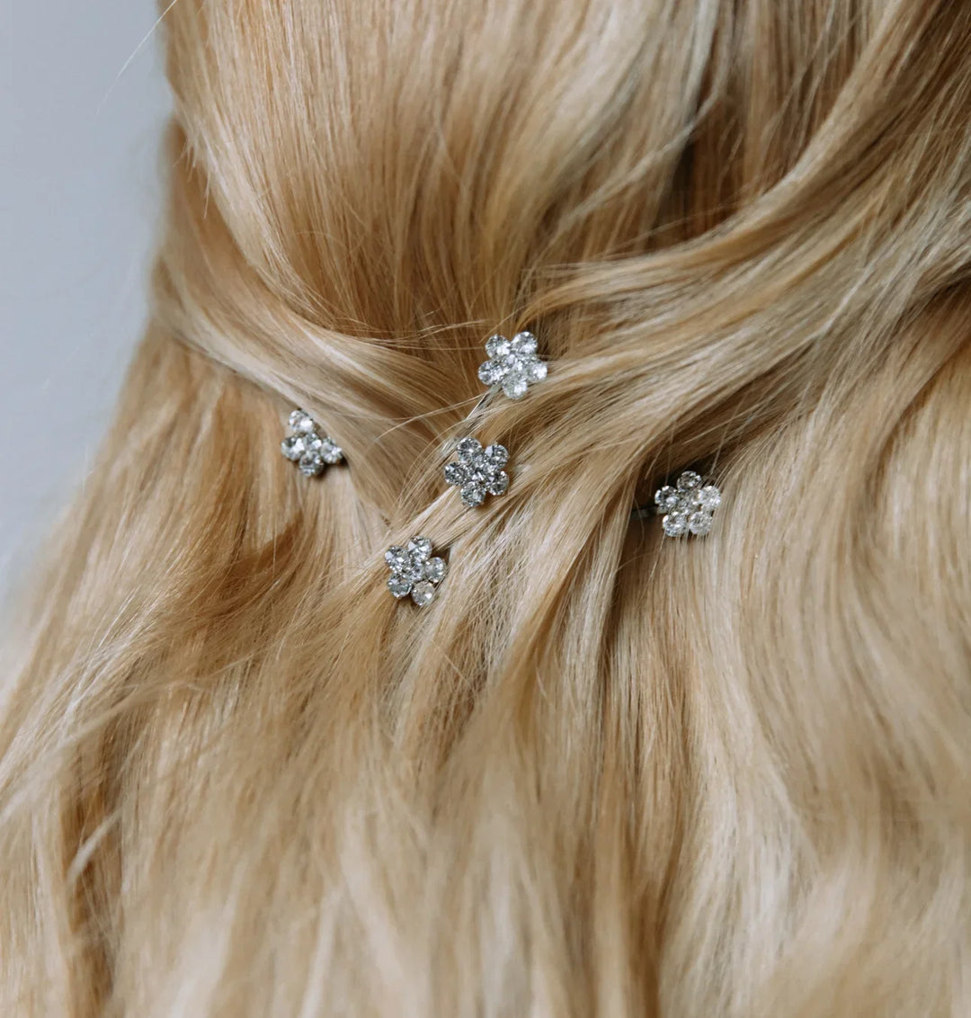 Violet Bobby Pin Set -- Crystal – Jennifer Behr LLC