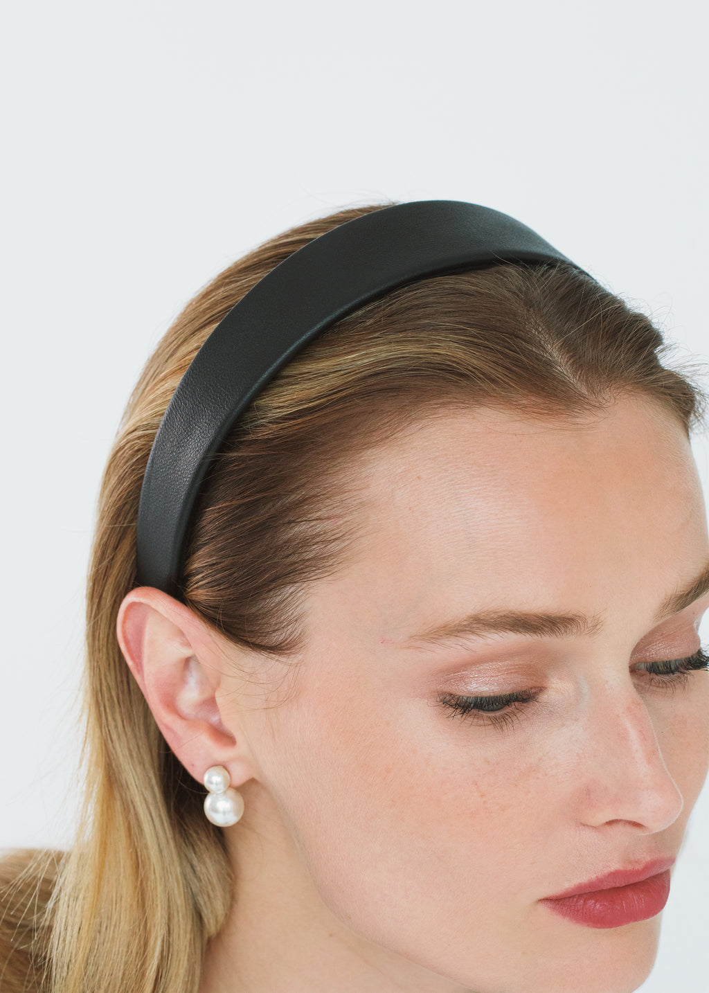 New Jennifer Behr Elegant Black Cruz Genuine Leather Headband New Jennifer Behr Elegant Black Cruz Genuine Leather Headband main image 3