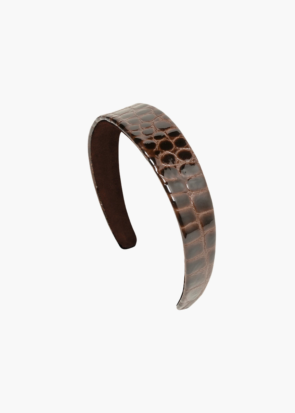 Embossed Leather Cruz Headband Croc