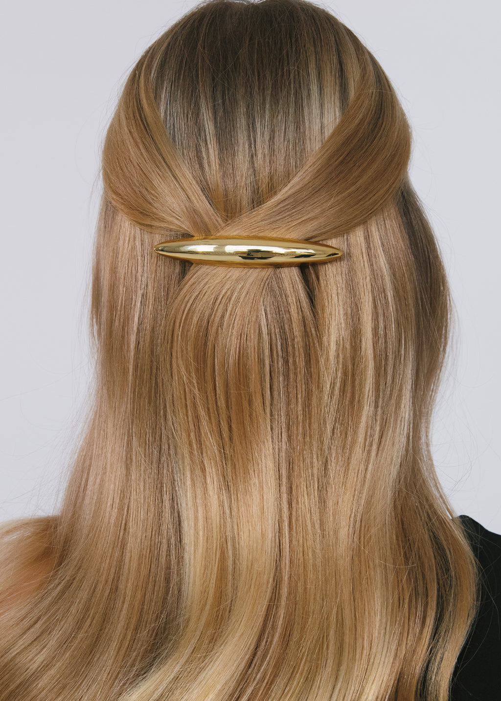 R. Mozer 1998 Handcrafted Crystal Sunburst Gold Tone Snap Hair Clip Barrette Kitsch Small Crystal Rhinestone Snap Clips - Bling Barrette  main image 4
