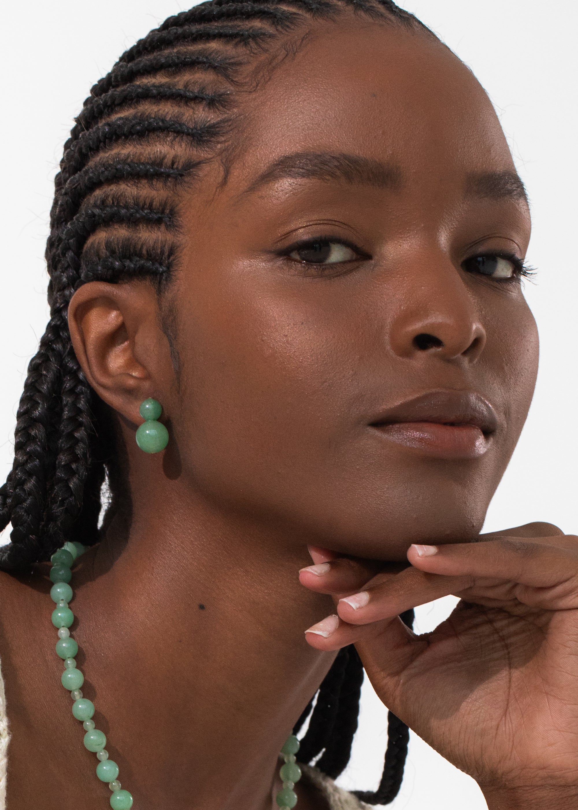 Cara Earrings -- Aventurine – Jennifer Behr LLC