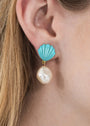 Load image into Gallery viewer, Nori Earrings -- Turquoise
