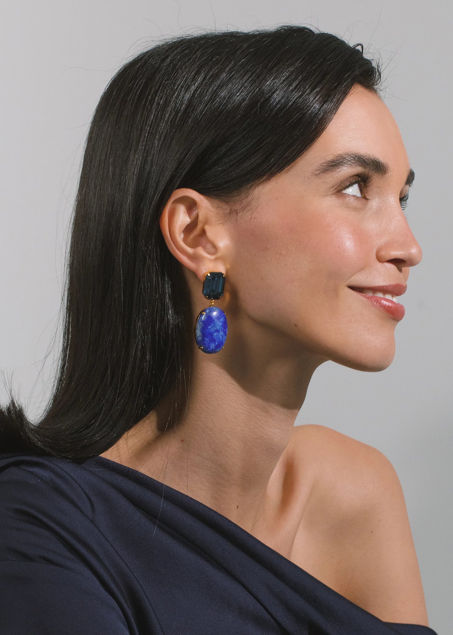 Xiomara Earrings -- Lapis – Jennifer Behr LLC Xiomara Earrings -- Lapis – Jennifer Behr LLC