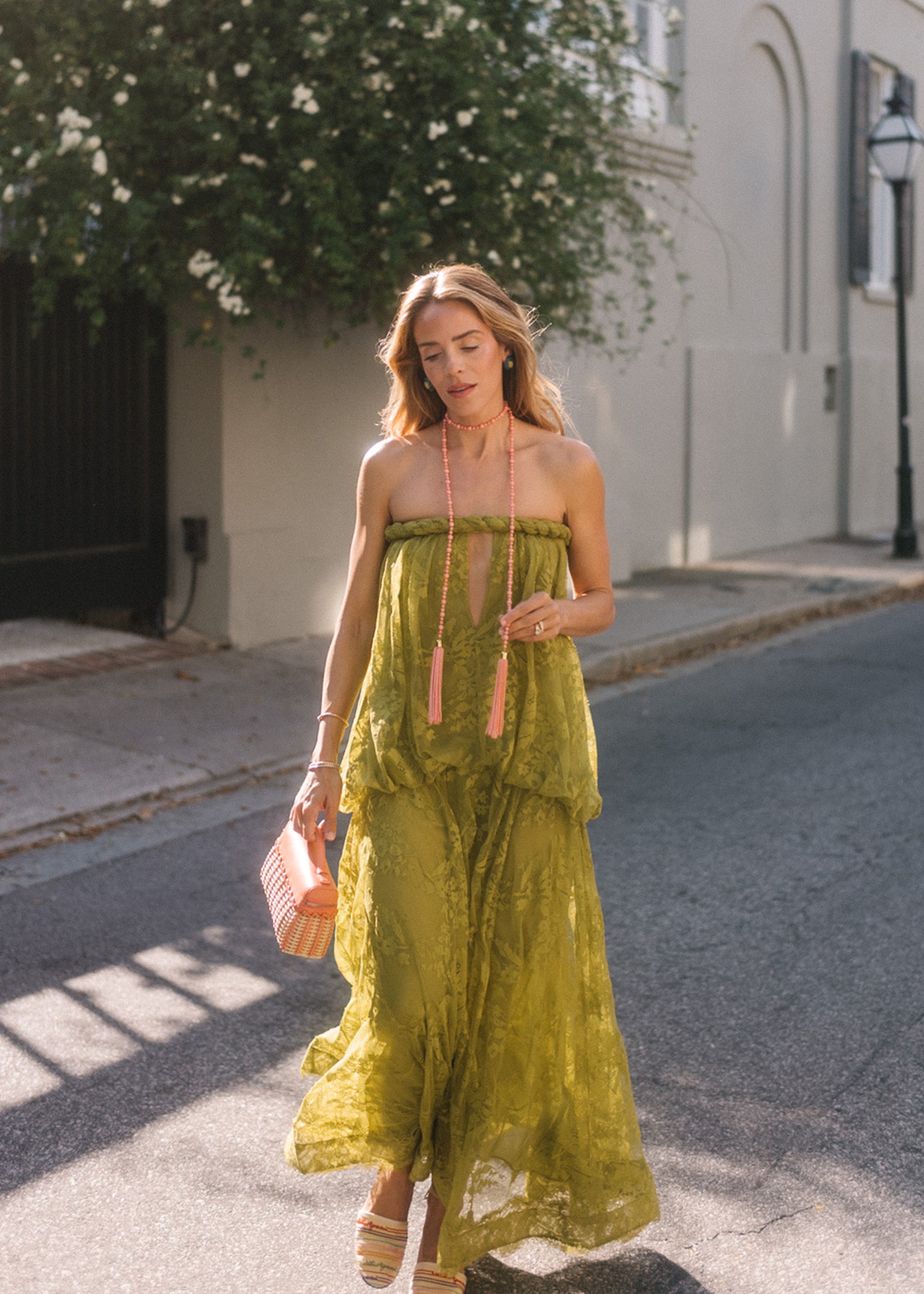 Jennifer Behr x Julia Berolzheimer Charleston Necklace -- Coral