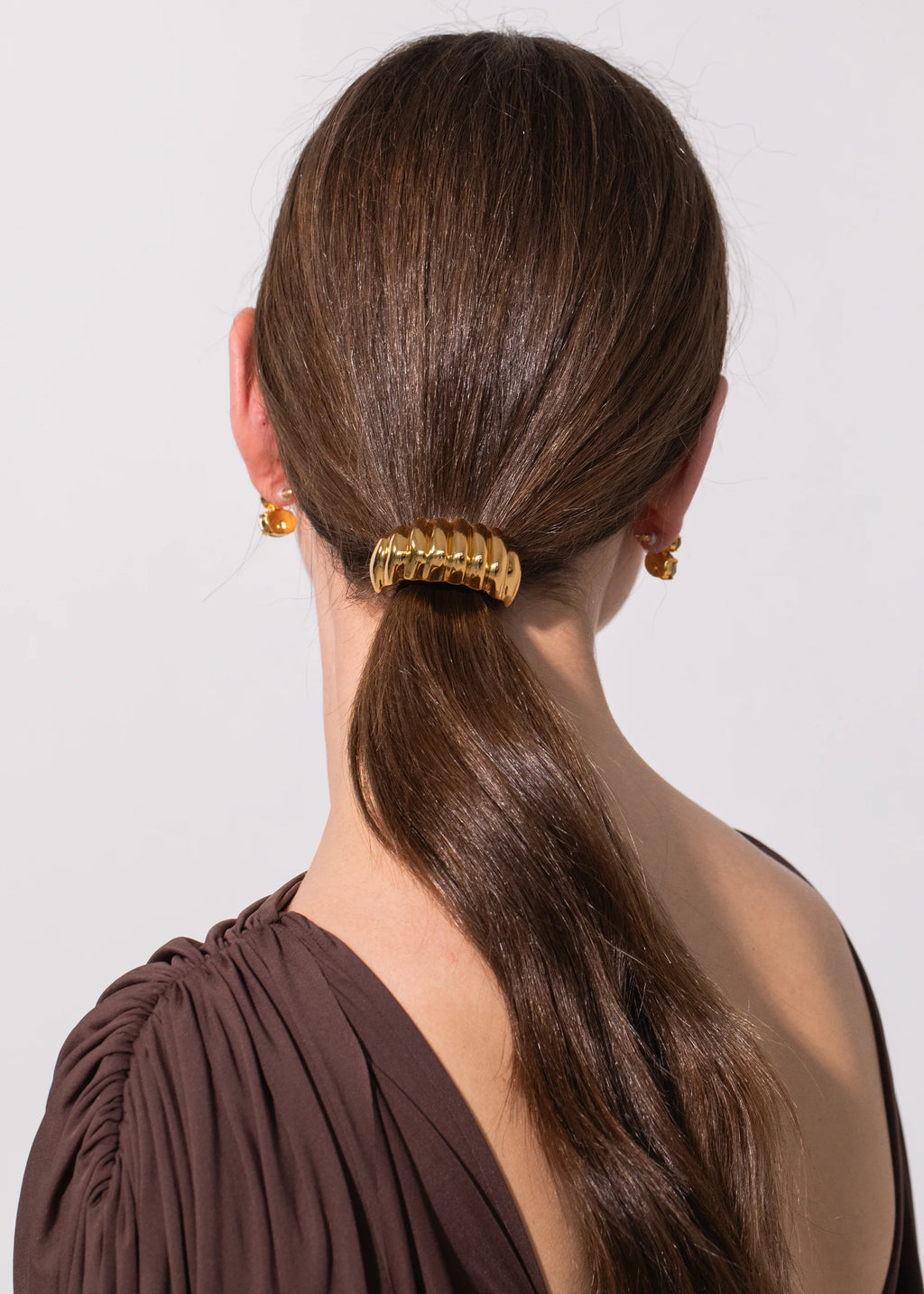 モーニングジュエリー　ヘヤーアクセサリー　ゴールド12ct Cornetto Ponywrap -- Gold – Jennifer Behr LLC