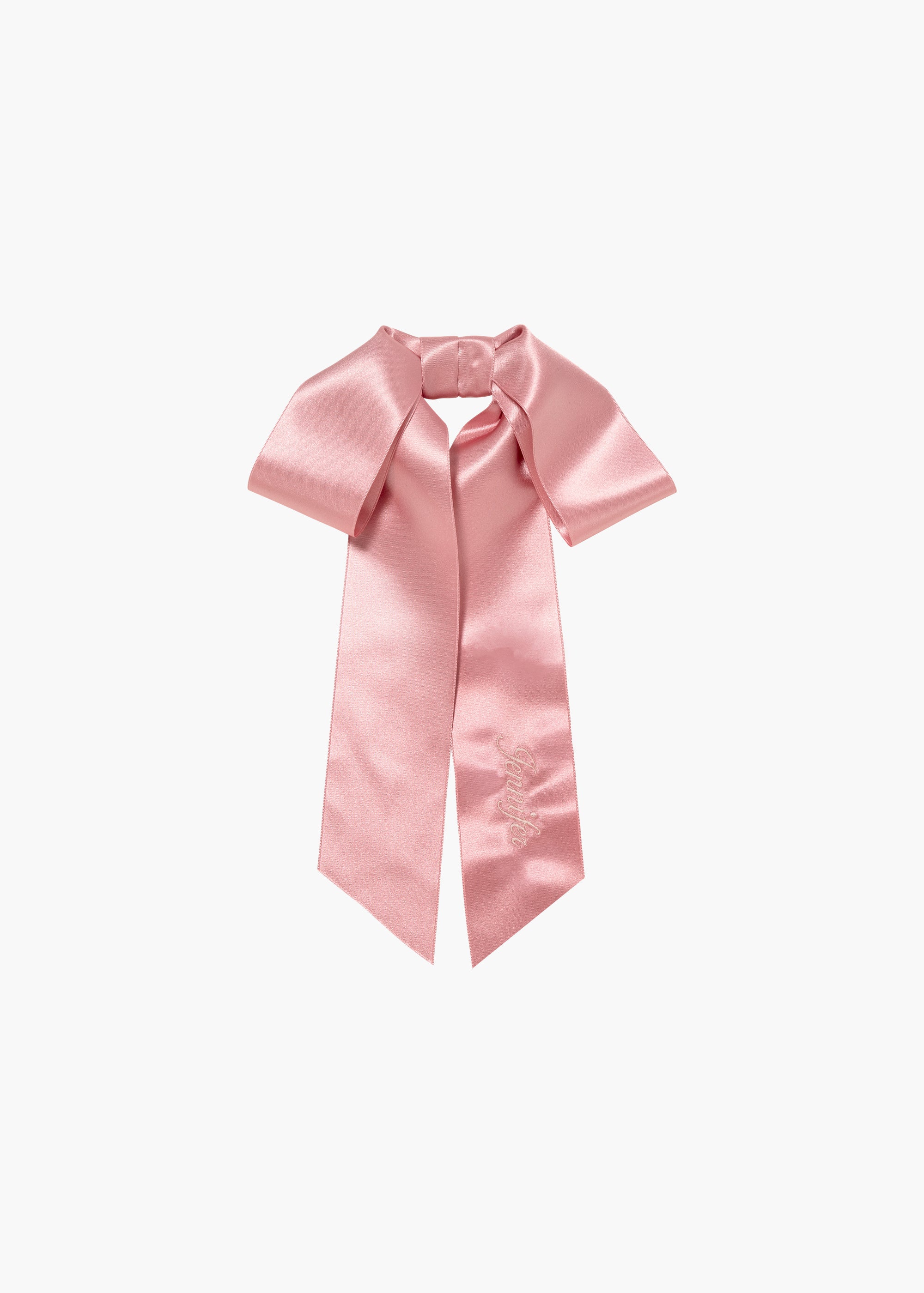 Jennifer Behr Pink and Cream Satin Hair Ribbon Jennifer Behr Mini Satin Ribbon Pony Wrap - Bergdorf Goodman main image 3