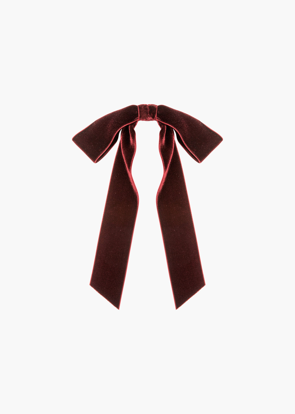 Adley Velvet Bow Barrette Pinot