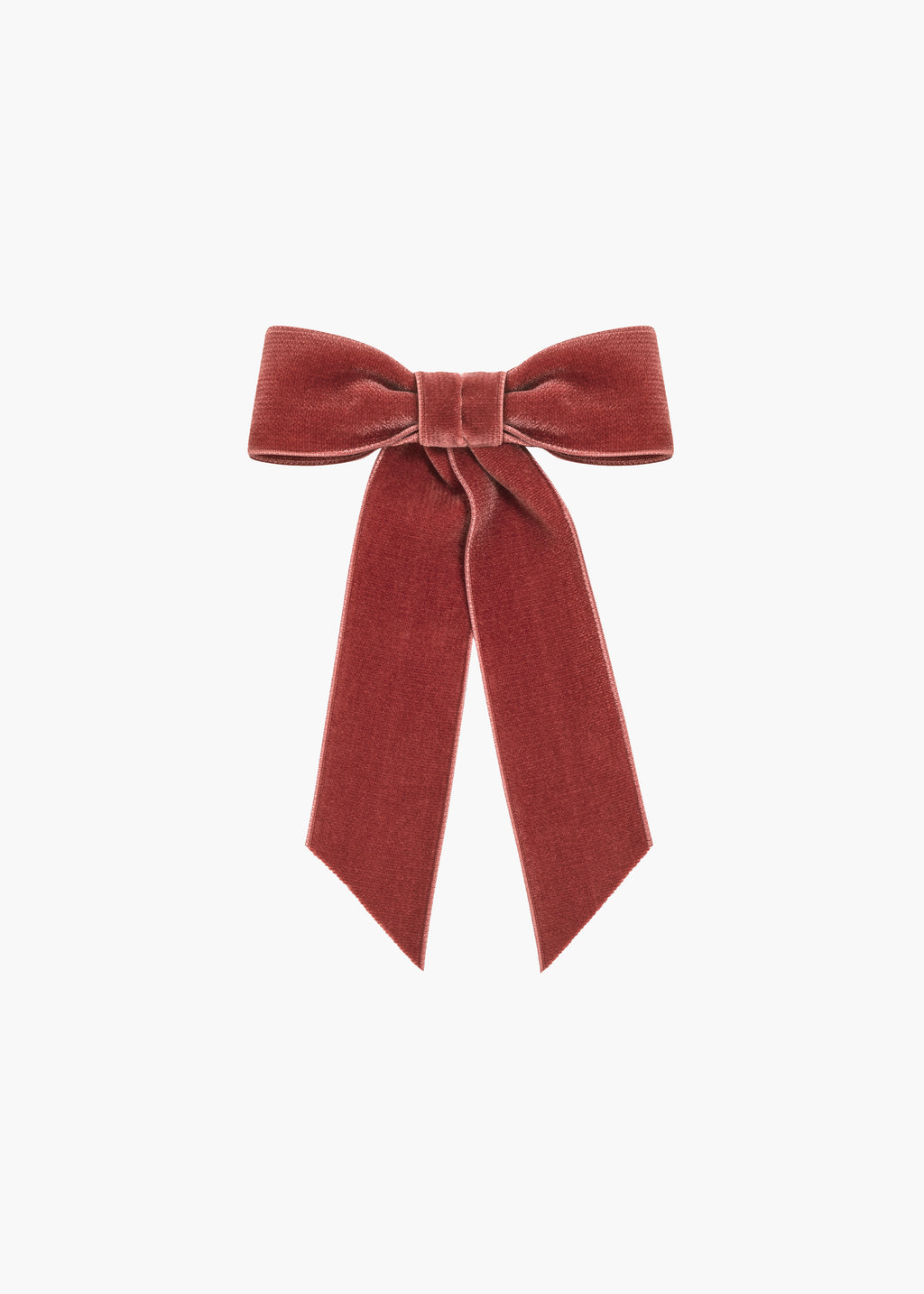 Wide Velvet Bow Barrette Antique