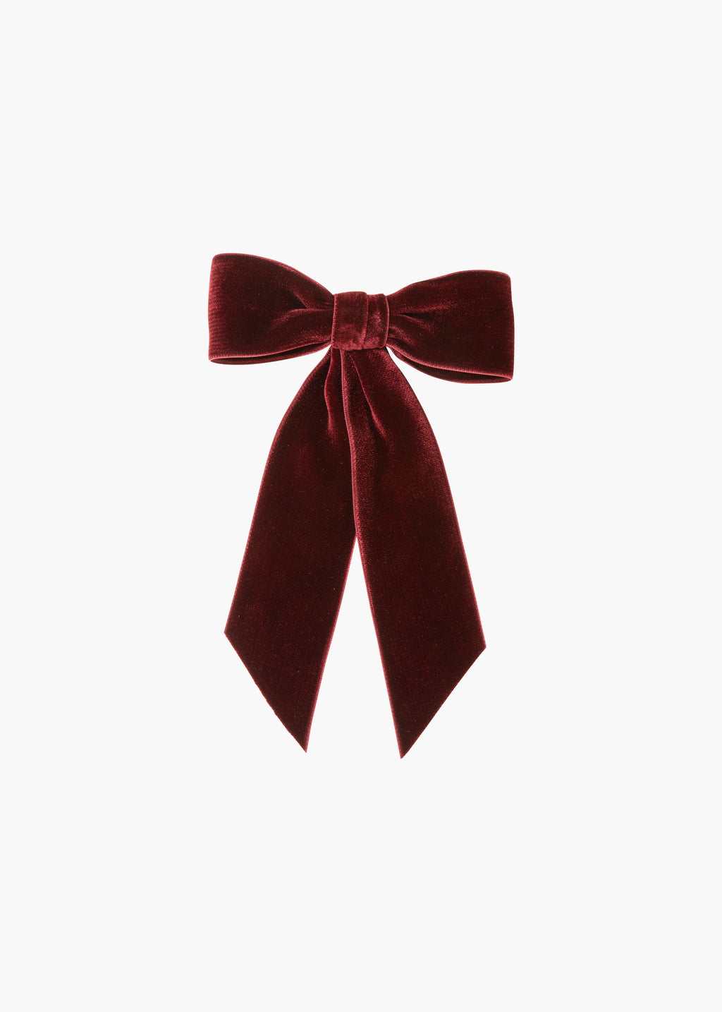 Wide Velvet Bow Barrette Pinot
