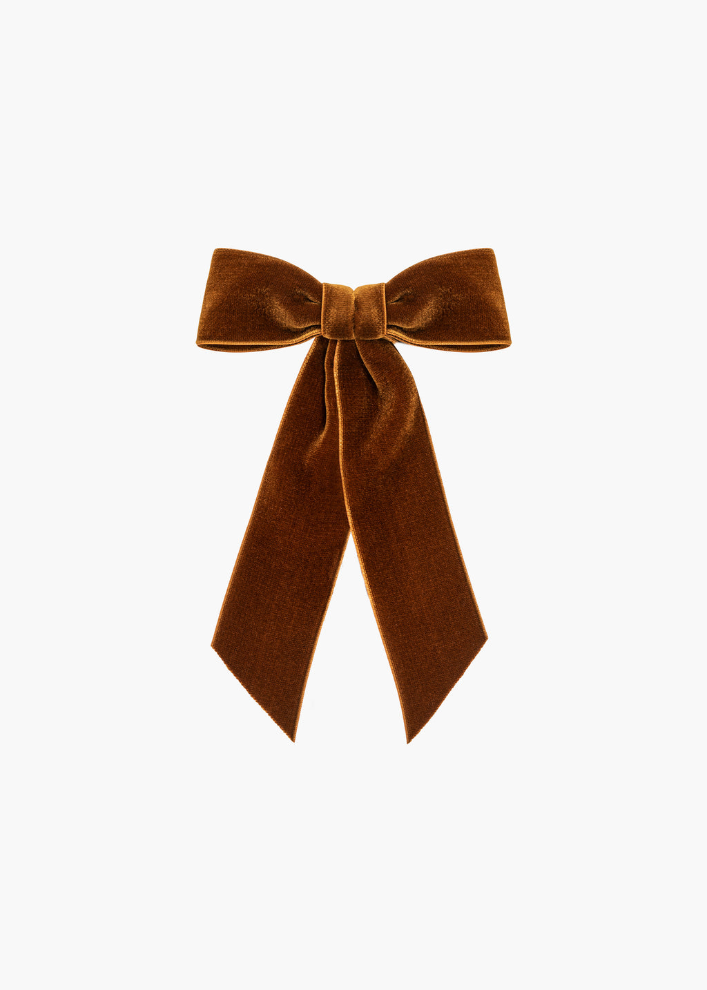 Wide Velvet Bow Barrette Topaz