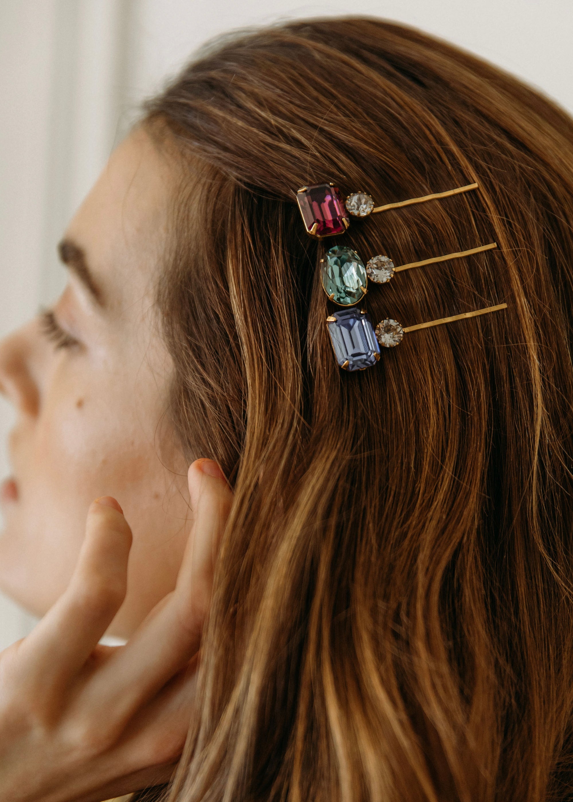 Gemma Bobby Pin -- Ruby – Jennifer Behr LLC