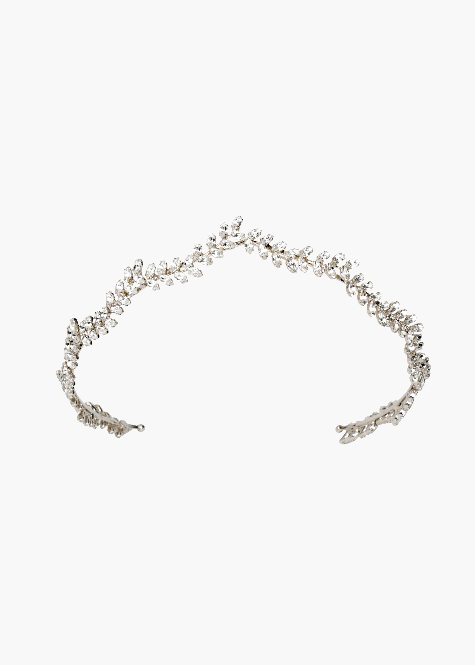 Delicate Vine Tiara -- Crystal – Jennifer Behr LLC