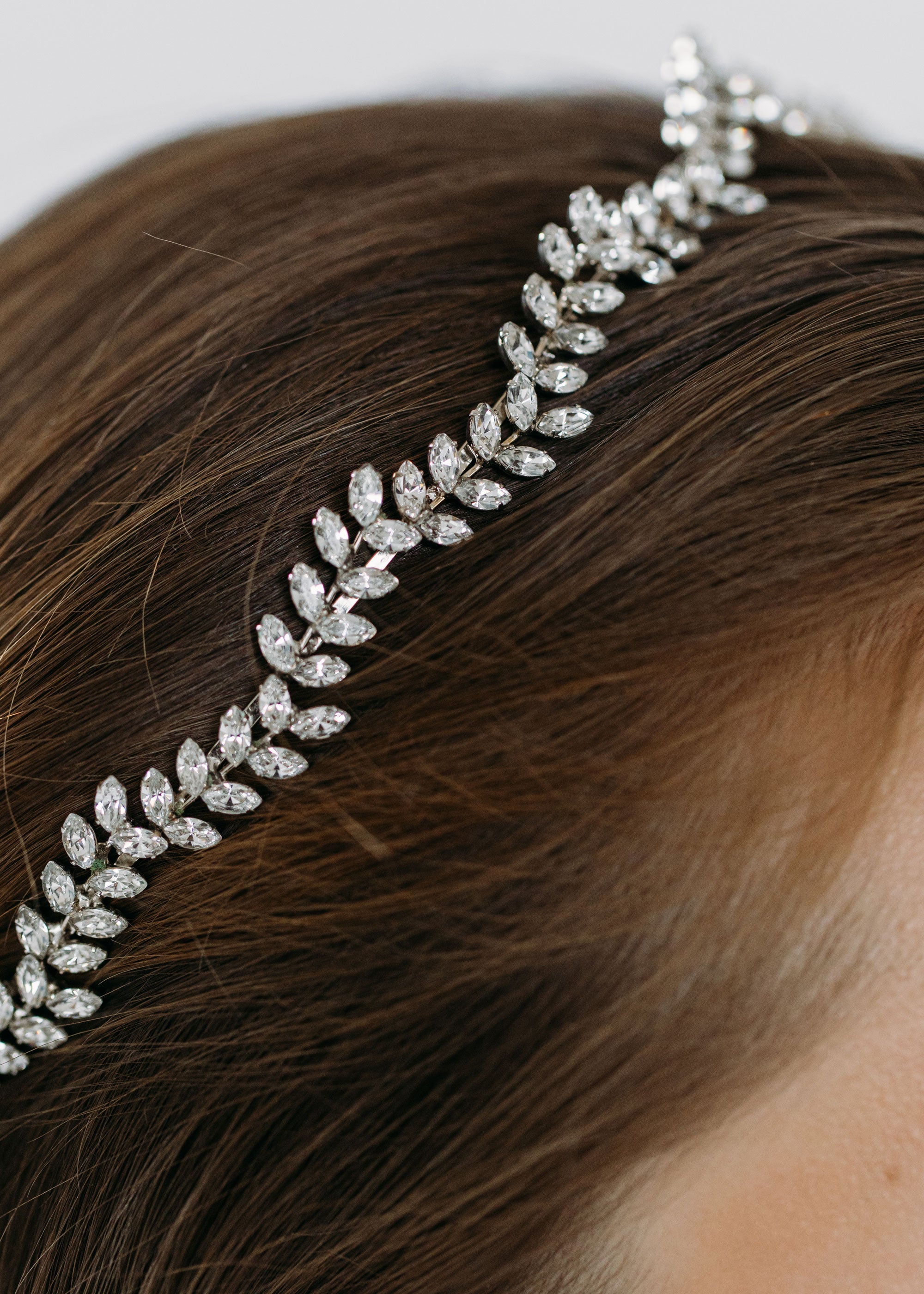 Delicate Vine Tiara -- Crystal – Jennifer Behr LLC