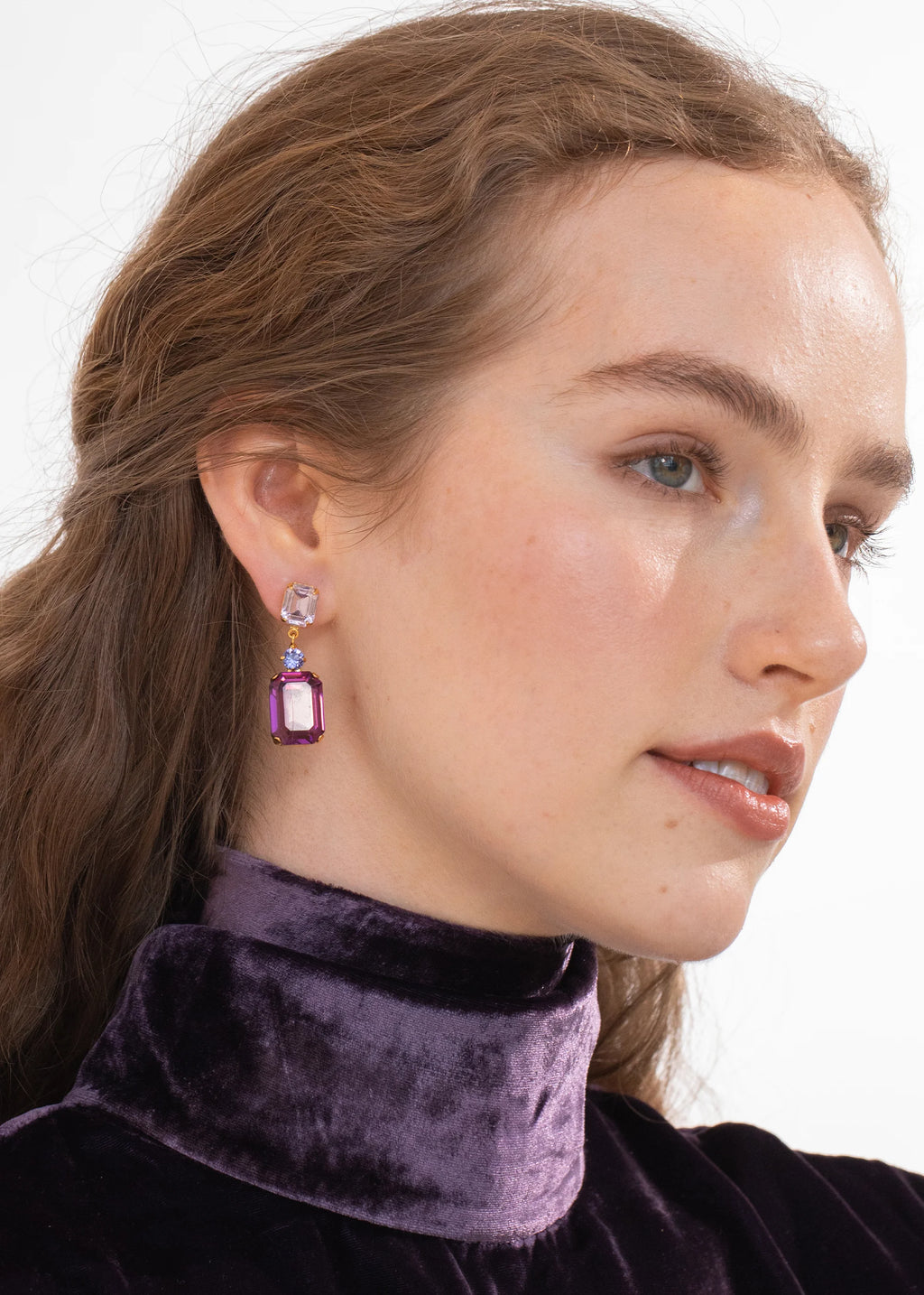 Justine Earrings -- Amethyst – Jennifer Behr LLC