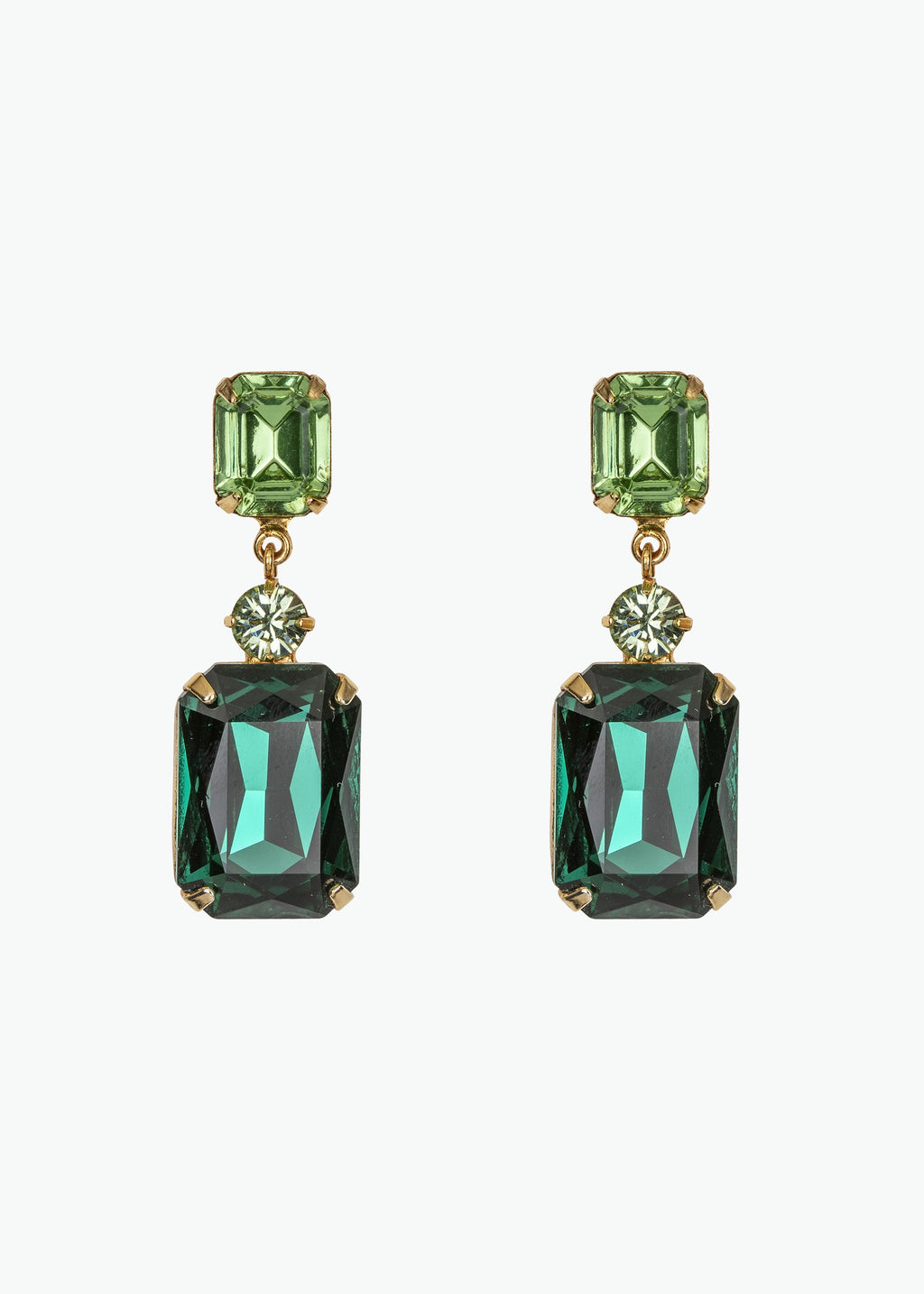 Justine Earrings Emerald