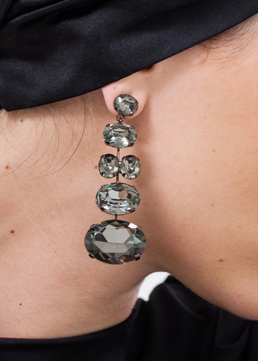 Joanie Earrings -- Gunmetal