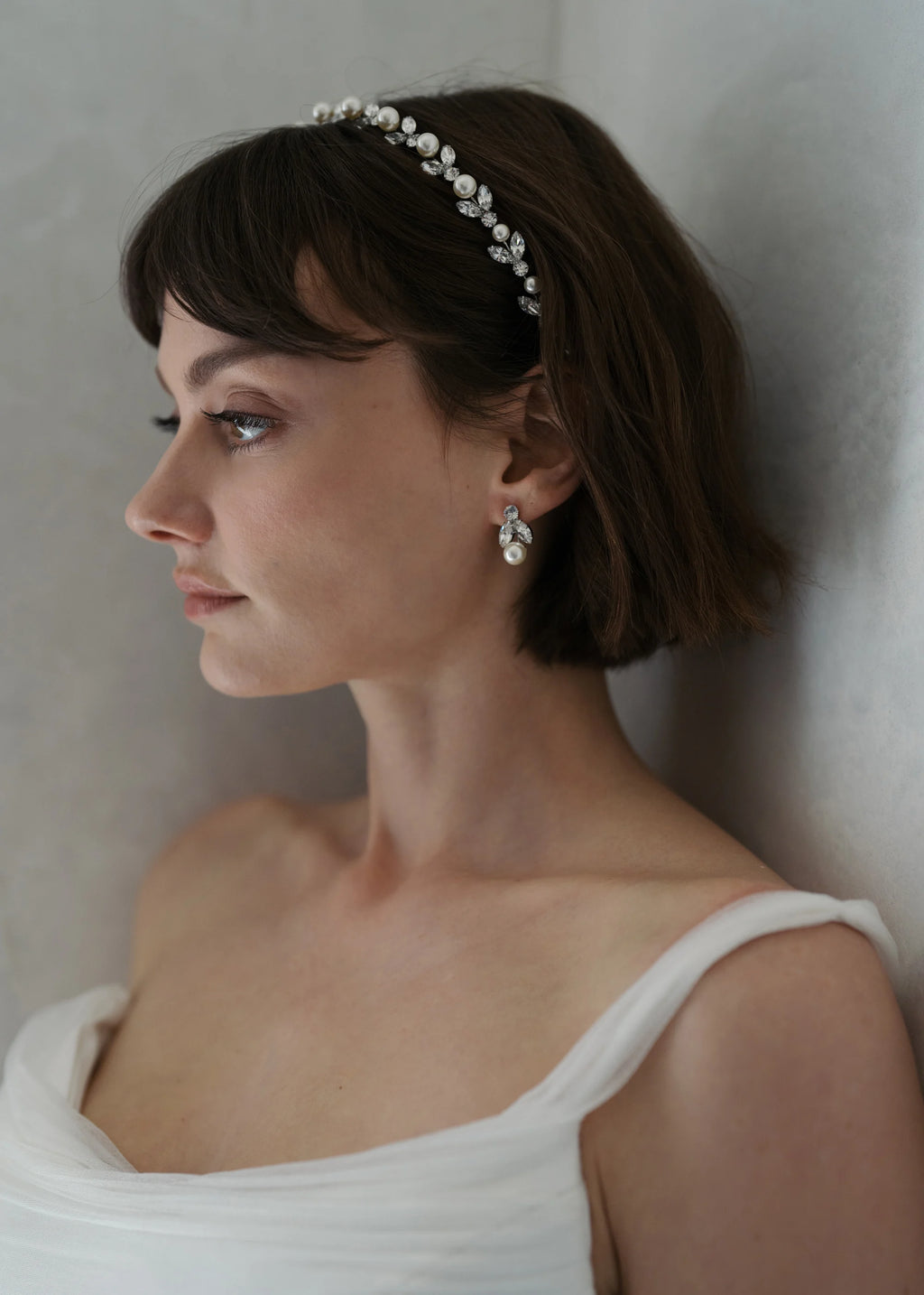 Kamila Headband -- Crystal Pearl – Jennifer Behr LLC