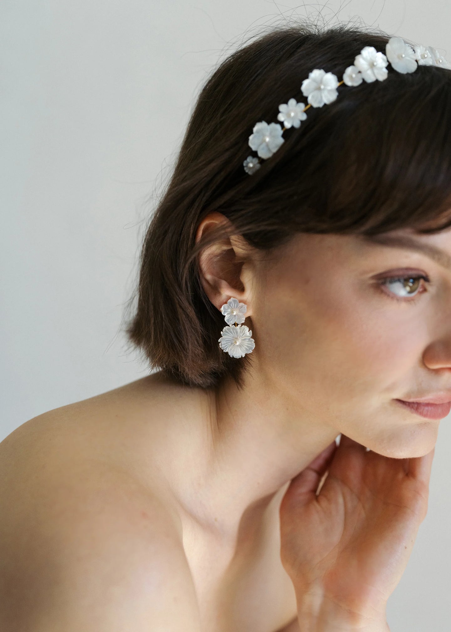 Jenna Headband -- Mother of Pearl – Jennifer Behr LLC Jenna Headband -- Mother of Pearl – Jennifer Behr LLC