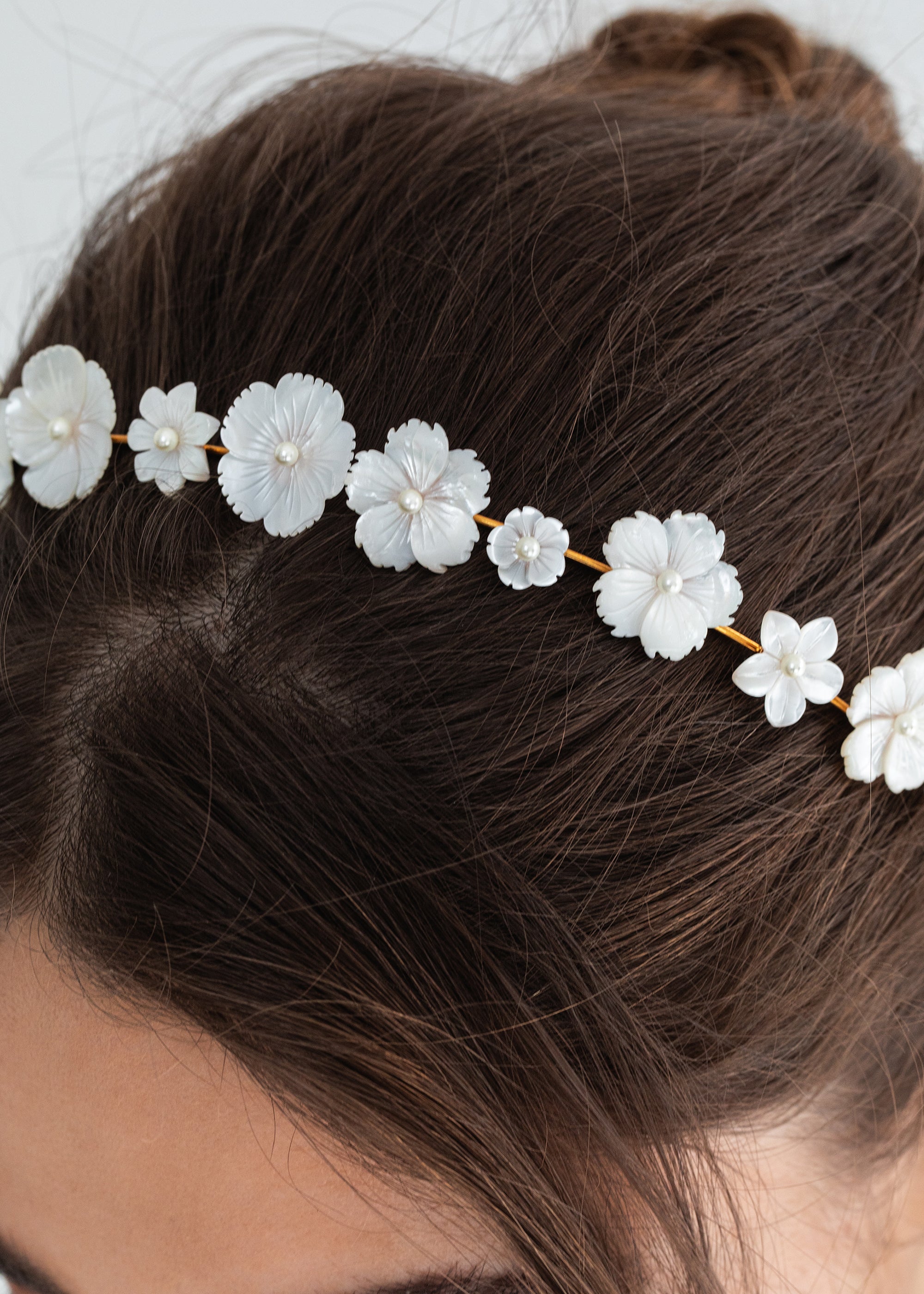 Jenna Headband -- Mother of Pearl – Jennifer Behr LLC