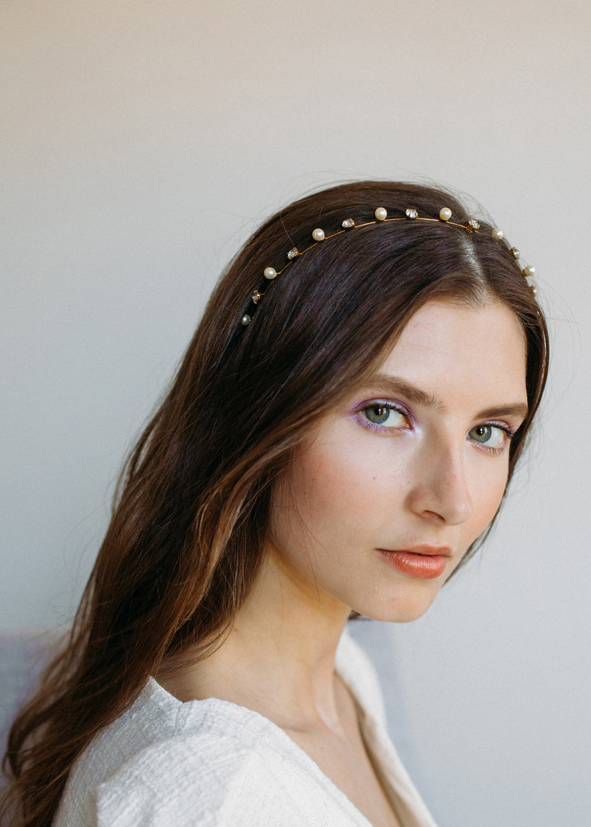 Ines Headband -- Crystal Antique Gold – Jennifer Behr LLC