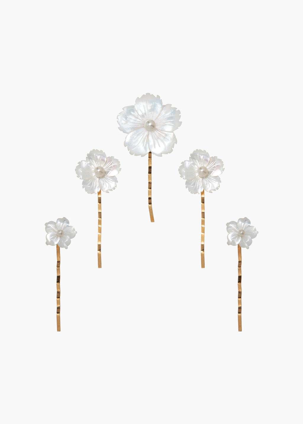 Zinnia Bobby Pin Set Mother Pearl