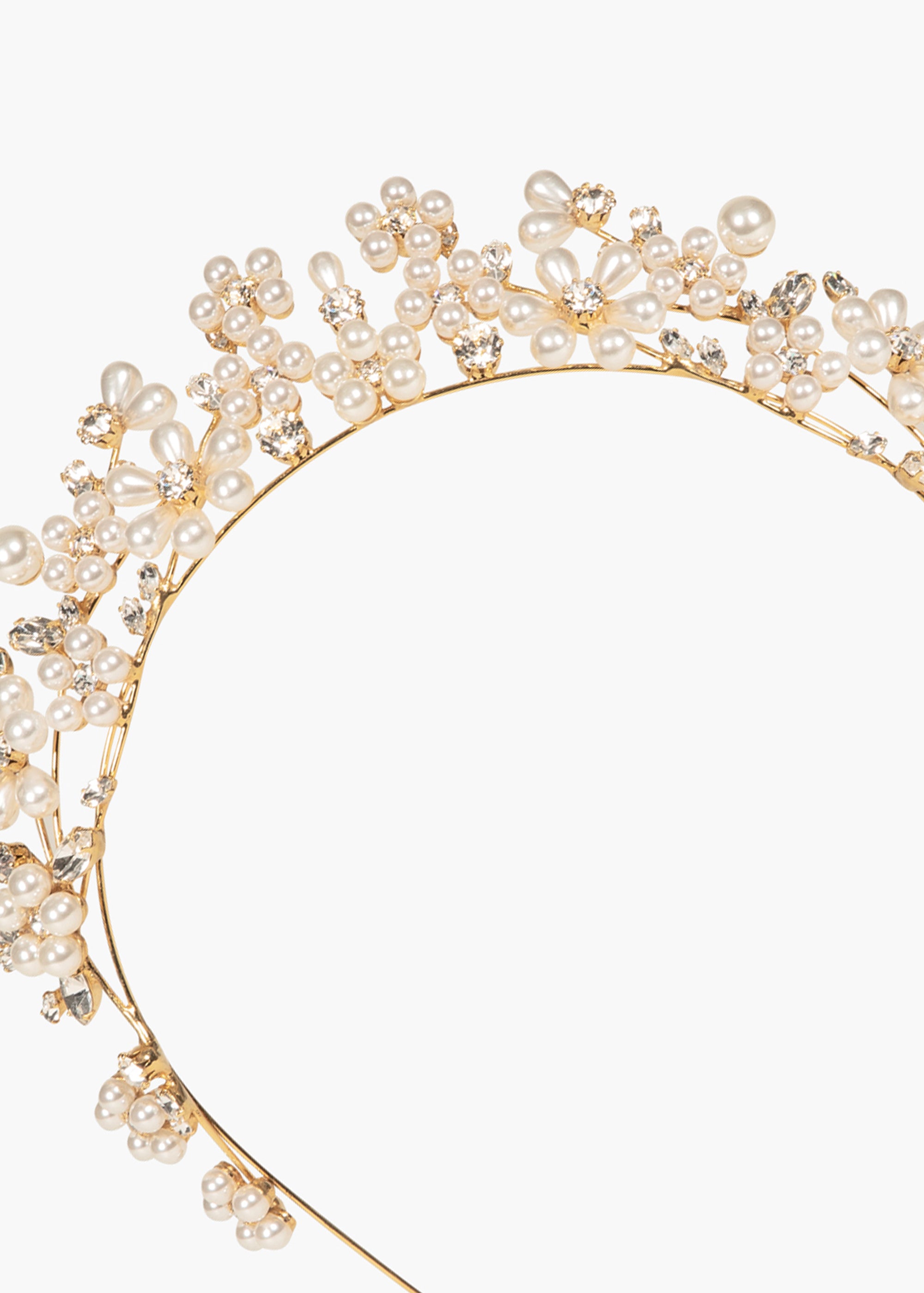 Laena Tiara -- Crystal Antique Gold – Jennifer Behr LLC