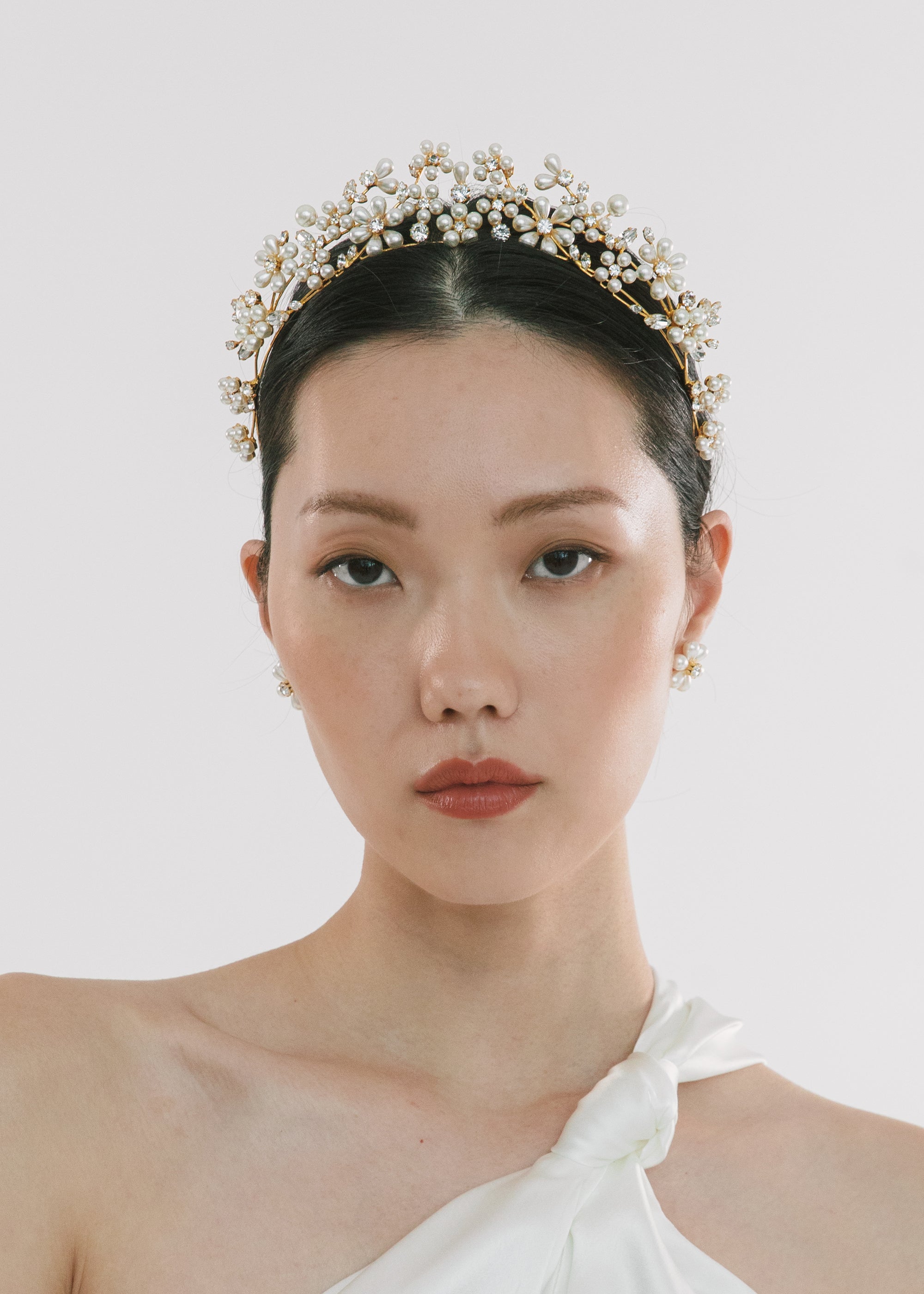 Laena Tiara -- Crystal Antique Gold – Jennifer Behr LLC