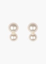Load image into Gallery viewer, Gretel Pearl Earrings -- Gold Pearl
