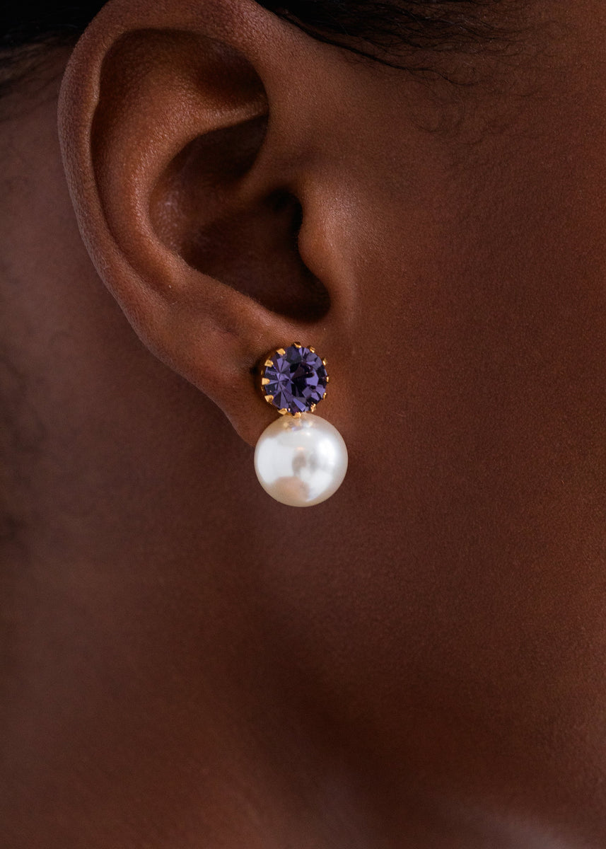 Ines Earrings -- Tanzanite – Jennifer Behr LLC