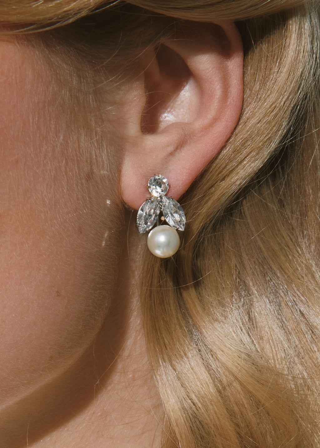 Kaide Earrings -- Crystal Pearl – Jennifer Behr LLC
