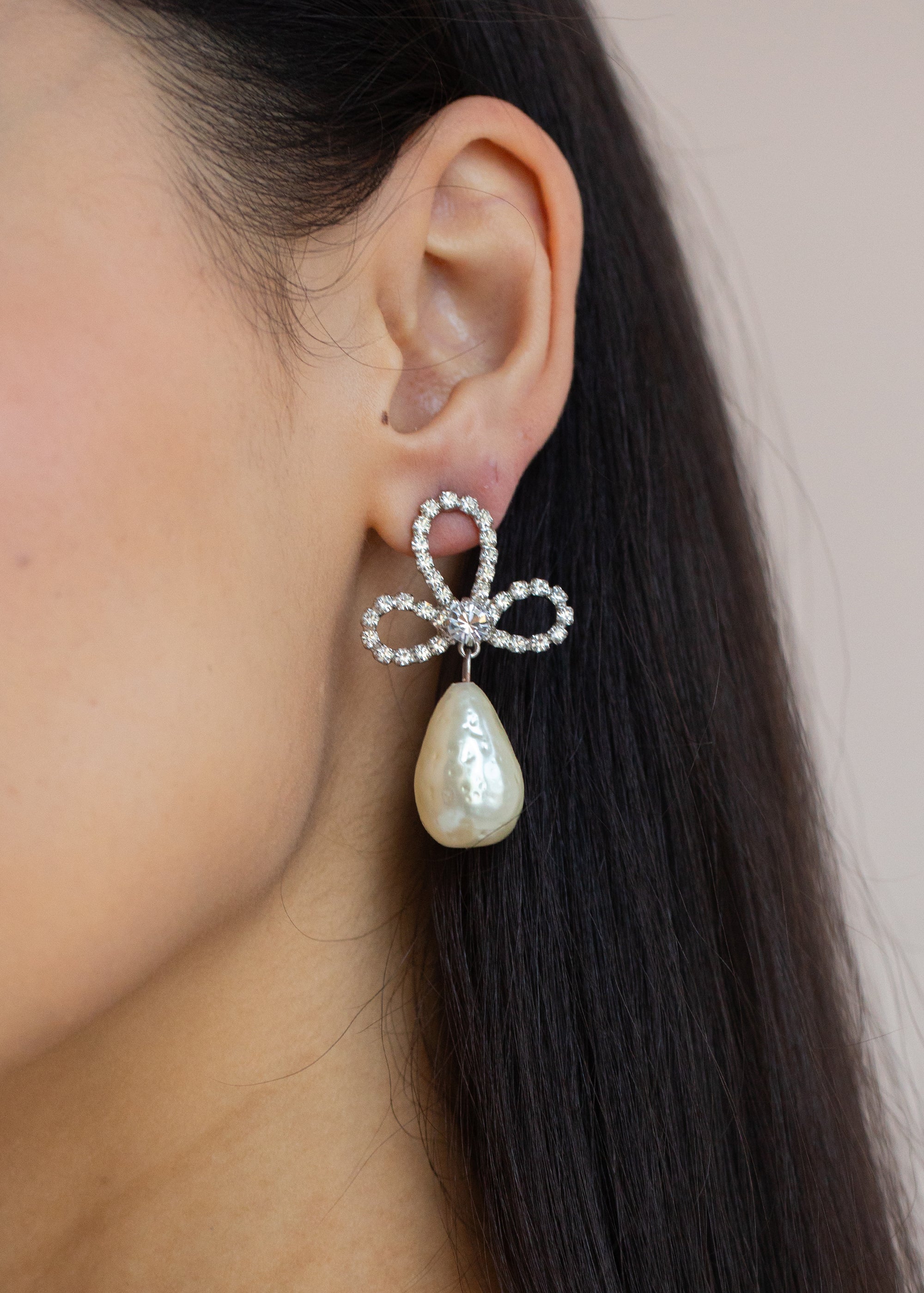 Devina Earrings -- Crystal Pearl – Jennifer Behr LLC