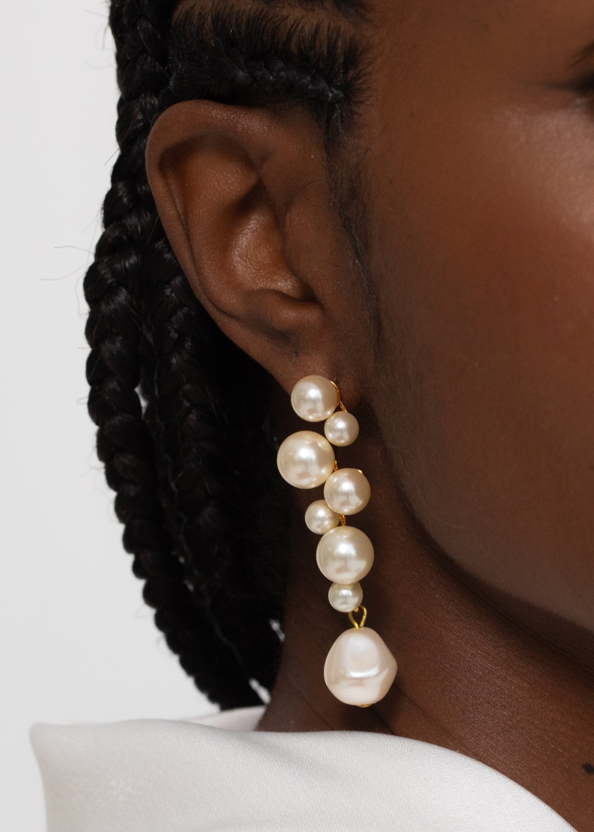 Margaritari Earrings -- Pearl – Jennifer Behr LLC