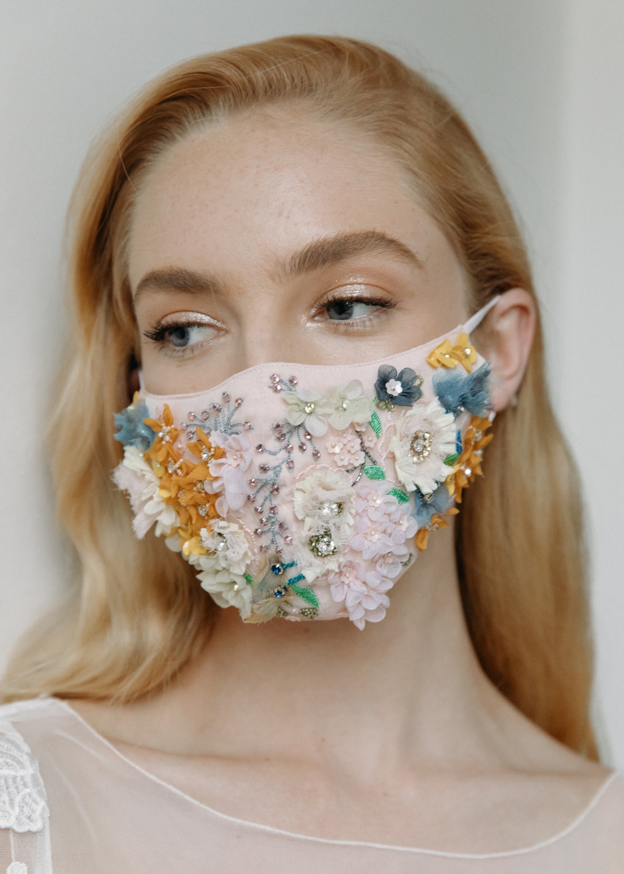 Embroidered Meadow Mask