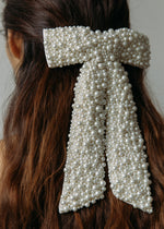 Load image into Gallery viewer, Bailey Pearl Bow Barrette
